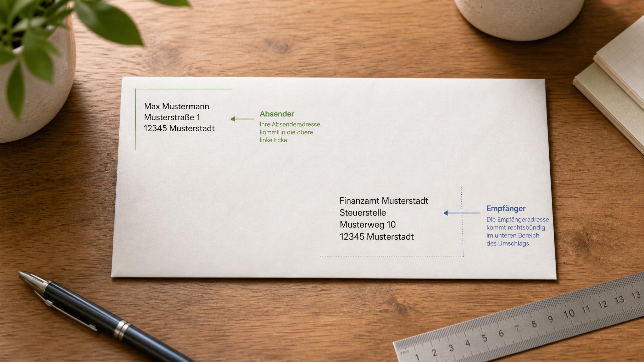 Brief Beschriften Umschlag In 30 Sekunden Druckfertig